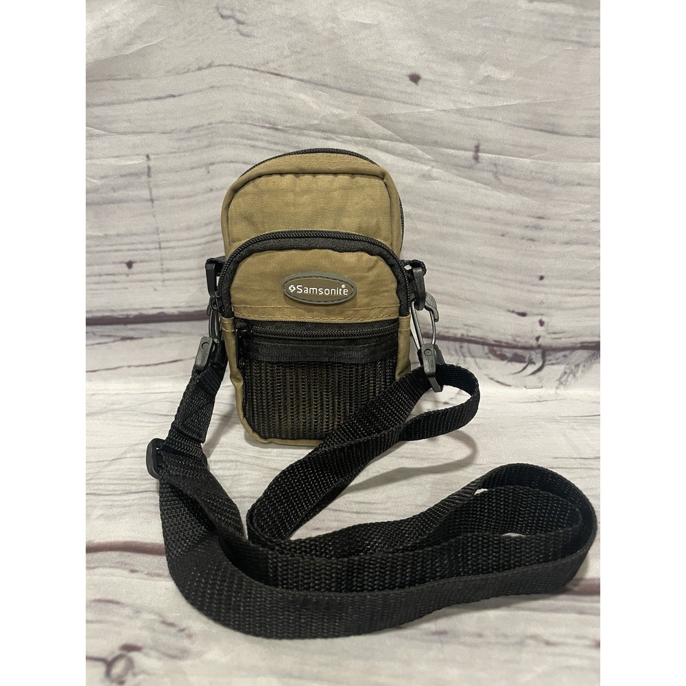 Samsonite Small Brown Pouch Camera Bag With Shoulder Strap- EUC